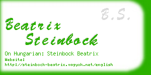beatrix steinbock business card